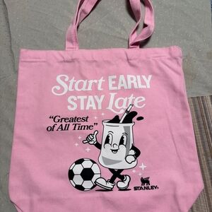 Stanley Pink Tote with Fun Graphic